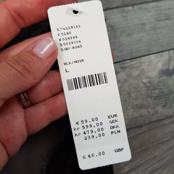 Urban Outfitters Modern Love Lace Corset Basque Large 16 Black Taupe BNWT - Picture 6 of 9